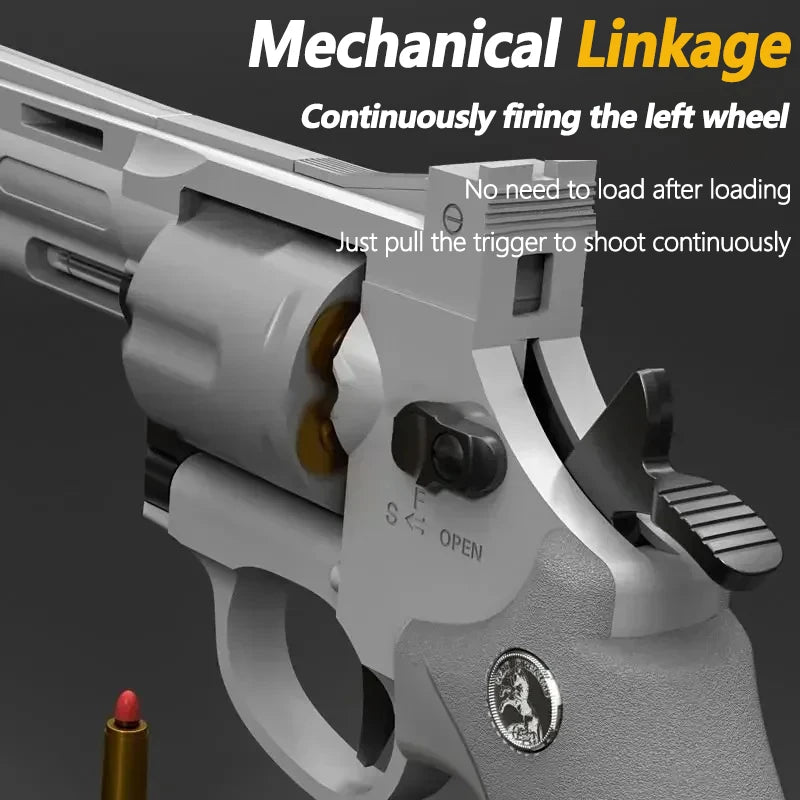 Continuous Firing ZP5 357 Revolver Launcher Pistol Soft Dart Bullet Toy Gun CS Outdoor Game Weapon for Kids Adult