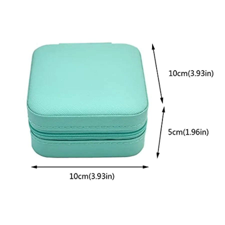 Mini Jewelry Travel Case Small Portable Jewellry Organizer Box Portable Display Storage Box for Rings Earrings Necklaces Gifts