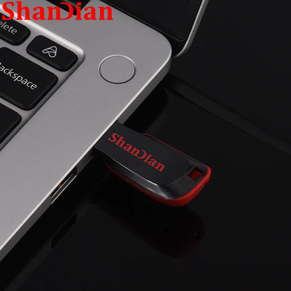 High Speed Genuine USB Flash Drive 128GB Black Pen Drive with Bonus Keychain 64GB Memory Stick 32GB Business Gift 16GB