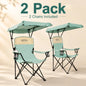 Camping Chair with Canopy, Beach Chair with Shade,Portable,Lightweight Oversized for All, Easy to Open and Close Without Install