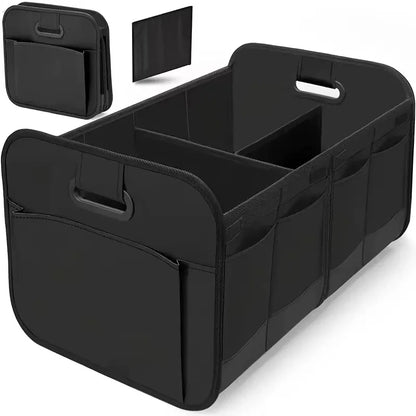 Collapsible Car Trunk Storage Box, 600D Oxford Fabric SUV Organizer with Reinforced Handles & Multiple Compartments for Vehicle