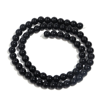 1 Strand Natural Stone Black Onyx Agate Round Loose Beads 2-20MM Pick Size For Crafts Making DIY Sewing clothing Accessories