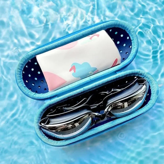 EVA Soft Swimming Glasses Organize Protector Glasses Case Swimming Gear Breathable Drainage Hole Portable Goggles Cover All Ages