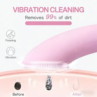 Waterproof Sonic Facial Cleansing Brush - Rechargeable Exfoliating Face Scrubber for Men & Women