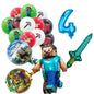 MC Pixel Games Birthday Party Decorations Tableware Cup Plate Napkin Tablecloth My World Balloon  Party Favors Gifts Supplies