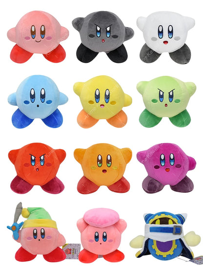 Cute Multicolor Kirby Plush Toy Kawaii Anime Star Kirby Sword Kirby Waddle Doo Elfilin Stuffed Doll Peluche Birthday Gifts