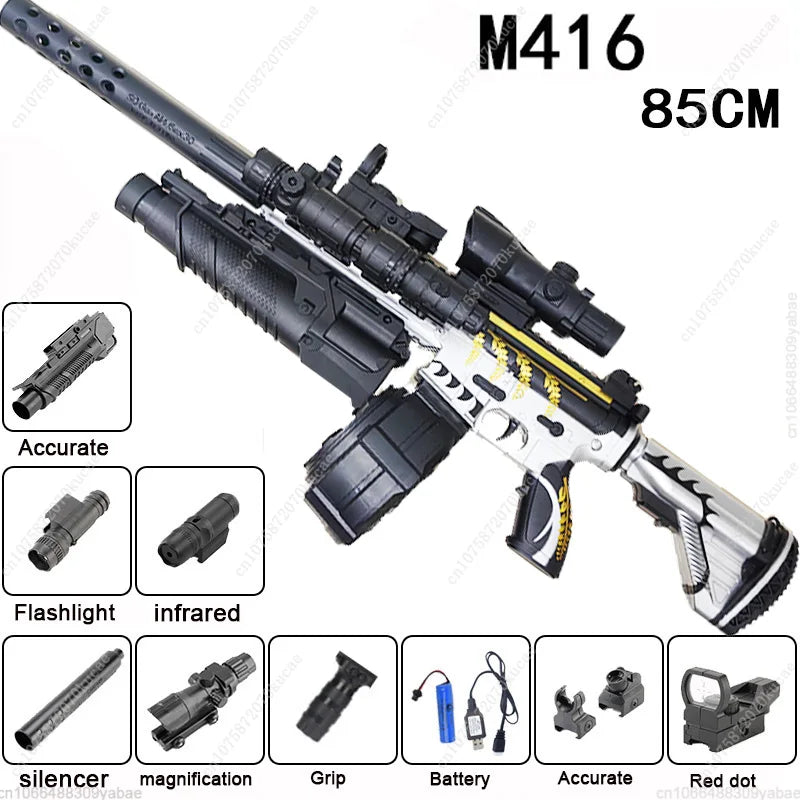 M416 Sniper Rifle Electric Toy Gun Water Beads Summer Outdoor Game AirSoft Splash Gun Kids Gift