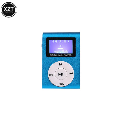 Portable Mini MP3 Player with LCD Screen Metal Clip USB MP3 Music Players Support SD TF Student Walkman