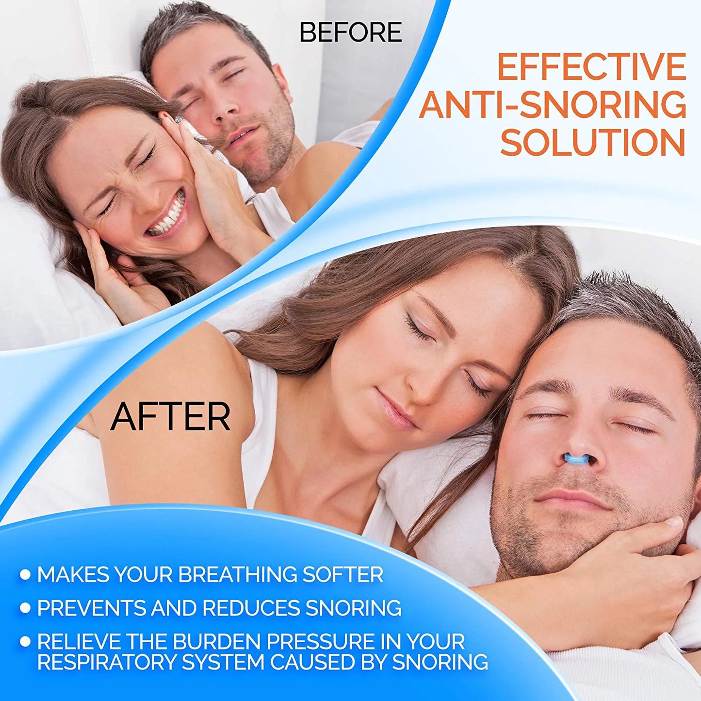 Anti Snoring Device Stop Snore Nose Clip Device Magnetic Anti Snoring Nasal Dilator Easy Breathe Improve Sleeping for Men/Women