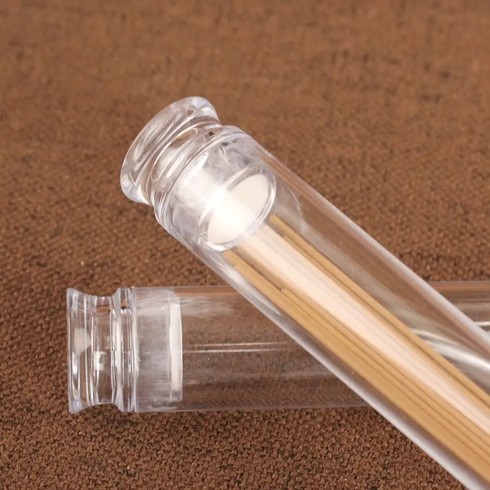 Portable Acrylic Incense Stick Tube Transparent with Detachable Airtight Lid Incense Holder Joss Stick Storage Tube