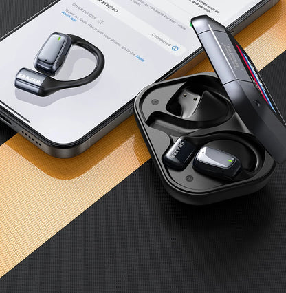 【Słuchawki douszne z tłumaczem AI】HTC NE25 Słuchawki Bluetooth z ekranem dotykowym LCD Sportowe bezprzewodowe słuchawki długie życie z mikrofonem HD