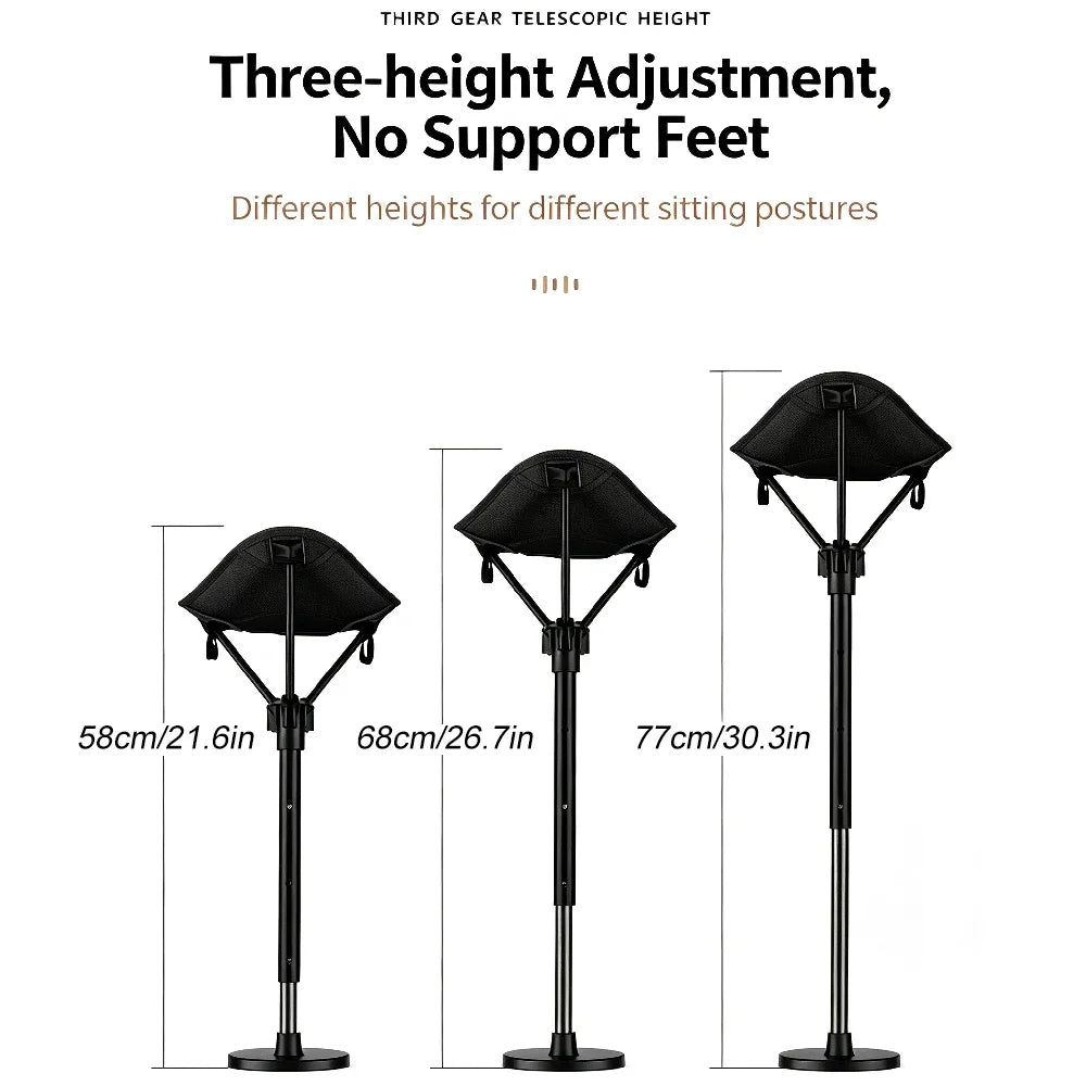 Mini Portable Telescopic Stool - One Leg Triangle Fishing Chair, Ideal for Outdoor Camping, Travel, Queuing & Beach Activities