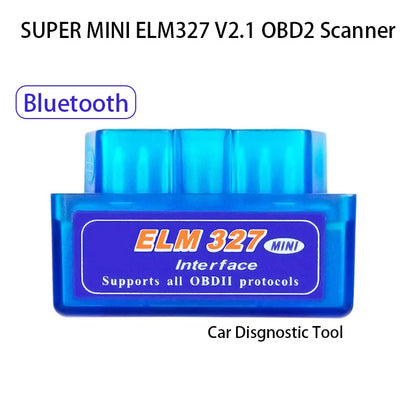 OBDII Mini ELM327 Diagnostic Car Scanner Bluetooth 5.1 for Android IOS Supports All OBD2 Protocol Wireless Code Reader Adapter