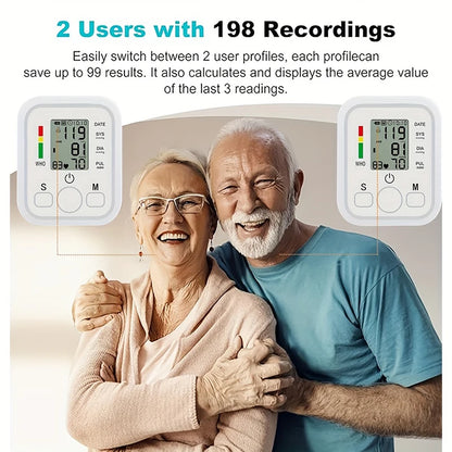 Automatic Digital ARM Blood Pressure Monitor Sphygmomanometer Tonometer Tensiometer Heart Rate Pulse Meter BP Monitor Healthy