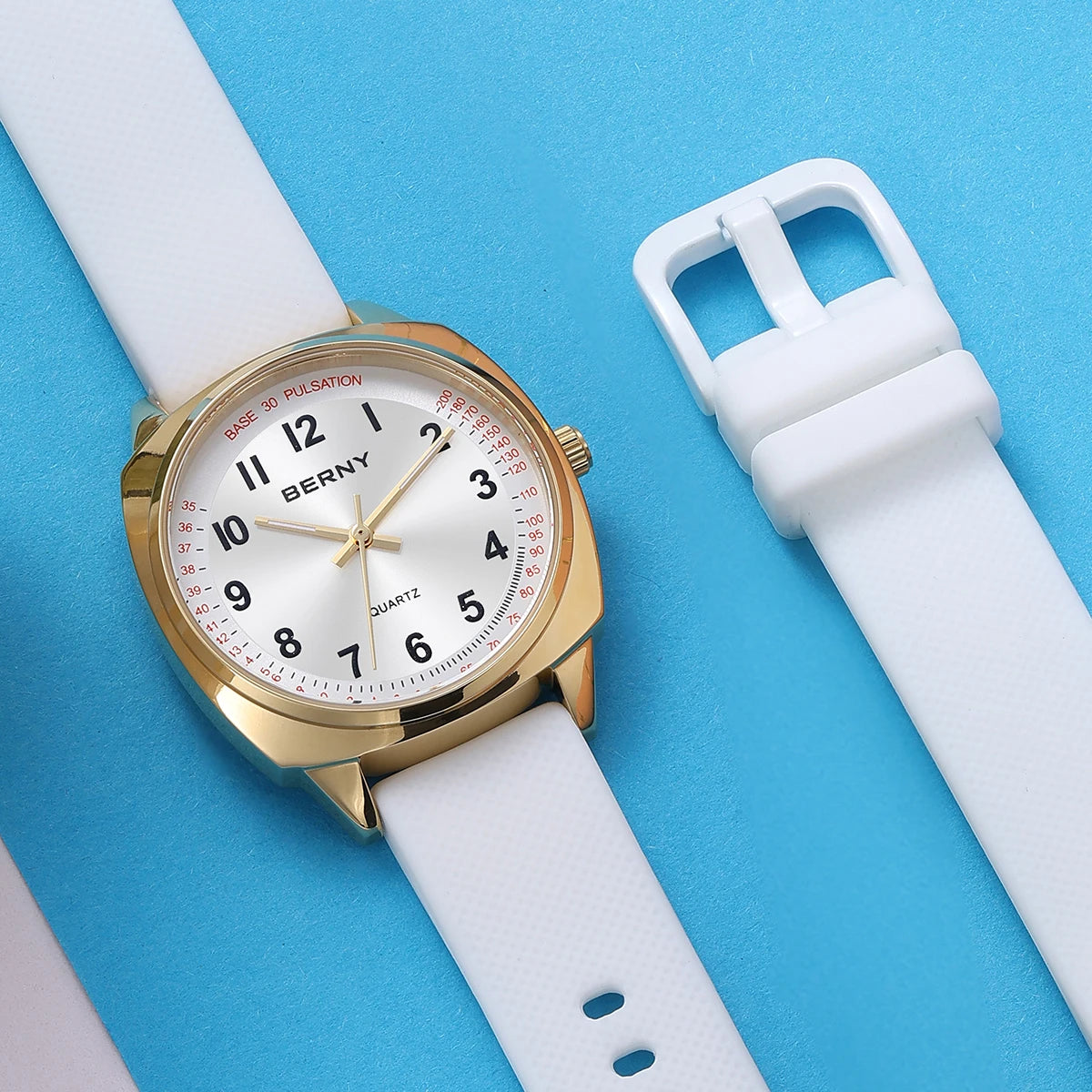 BERNY Women's Watches Nurse Watch Casual Simple Ladies Gold Quartz Watches Luminous Easy Read Waterproof Sport Women Wristwatch