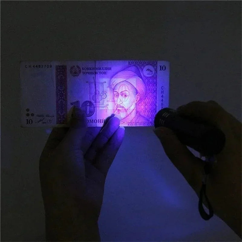 Portable UV Flashlight 365-395nm Black Light Flashlights Ultraviolet Zoomable Torch Pet Urine Stains Fluorescent Agent Detector