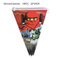 Ninjas Birthday Party Decoration Set Tableware Tablecloth Cup Plate Balloon Cake Topper Candy Boxes Party Favors Supplies Gifts