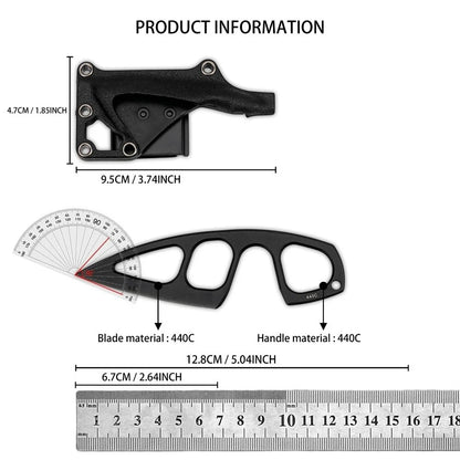 2.4 Inch Lightweight Outdoor Fixed Blade Knife with Sheath, Portable Daily Fruit Peeling Knife Box Opening Multi Tool