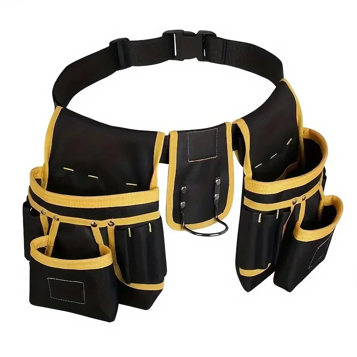 Adjustable Men's 26 Pockets Tool Belt Magnetic Holder Sturdy Waist Pouch for Craftsmen Carpenters