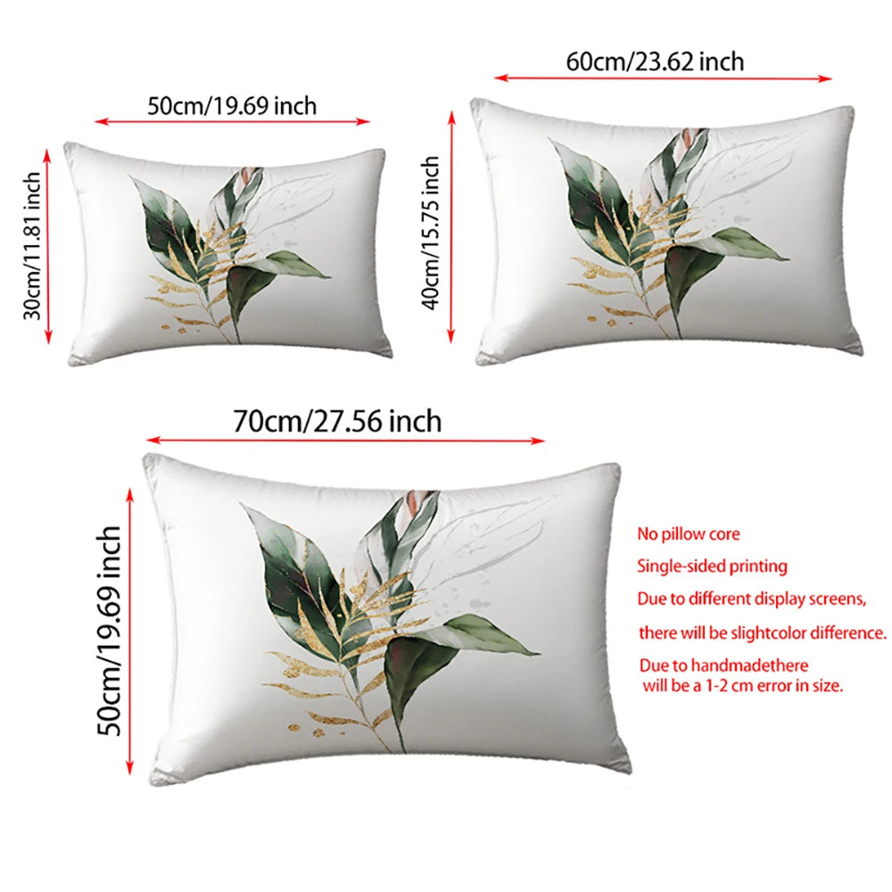 Two-piece suit Blue Floral Pillowcase for Bed , Used for sofas, chairs, cars, decorative cushion covers, pillowcases.