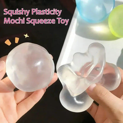 Moldable Squishy Pearl Coconut Oil Squeeze Toy Moldable Stress Ball Squishy Toy Slow Rising Decompression Sensory Toy for Adult