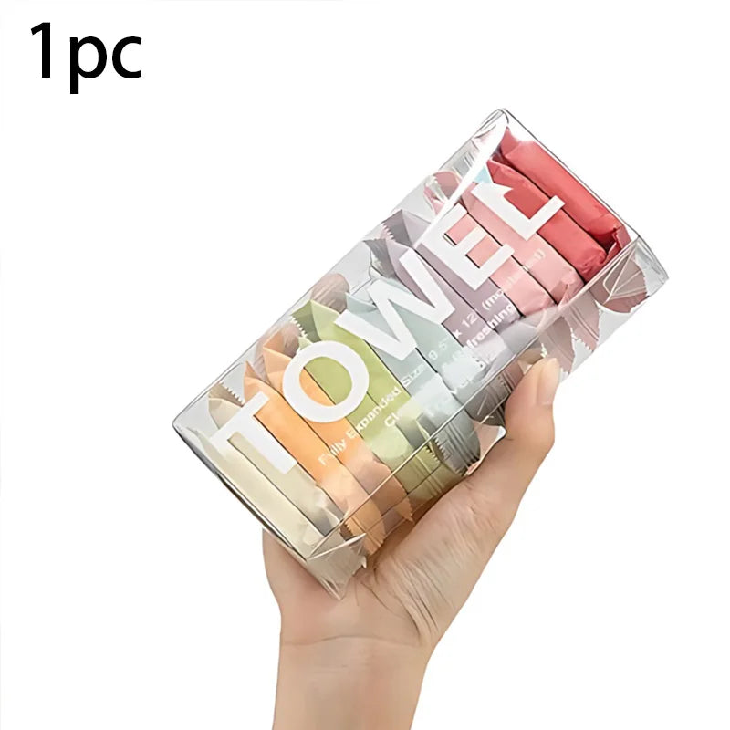 Thoughtful Valentines Gift for Him/Her -Individually Wrapped Compressed Towels,Soft Cotton Facial Towellets for Travel, Hygienic