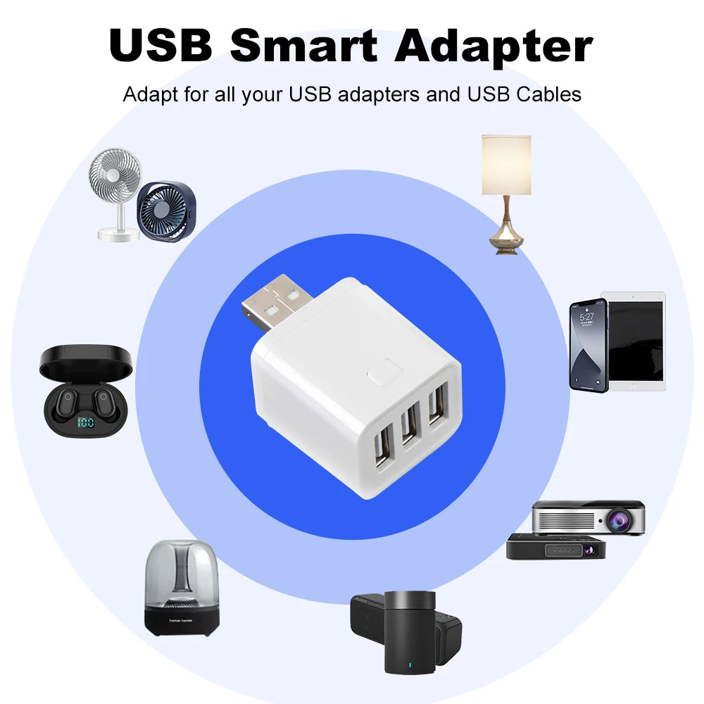 Tuya WiFi/Zigbee Mini Smart USB Adapter Plug 1/2/3 Gang Smart Life APP Timing DIY ON/OFF Controller Works with Alexa Google Home