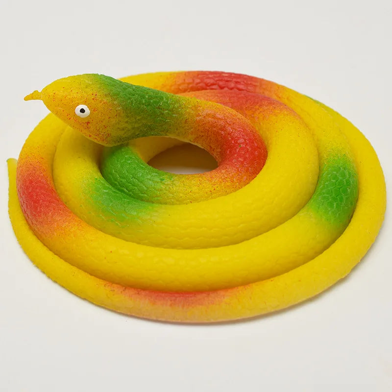 Soft Rubber Toy Snake Black Simulation Snake Realistic Halloween Garden Prank 80cm Prop Fake Snake Scary Intimidating Prank Toy