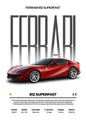 Classic Red Performance Sports Car Wall Art M3 F40 812 FS90 Luxury Car HD Canvas Print Poster Home Living Room Bedroom No Frame