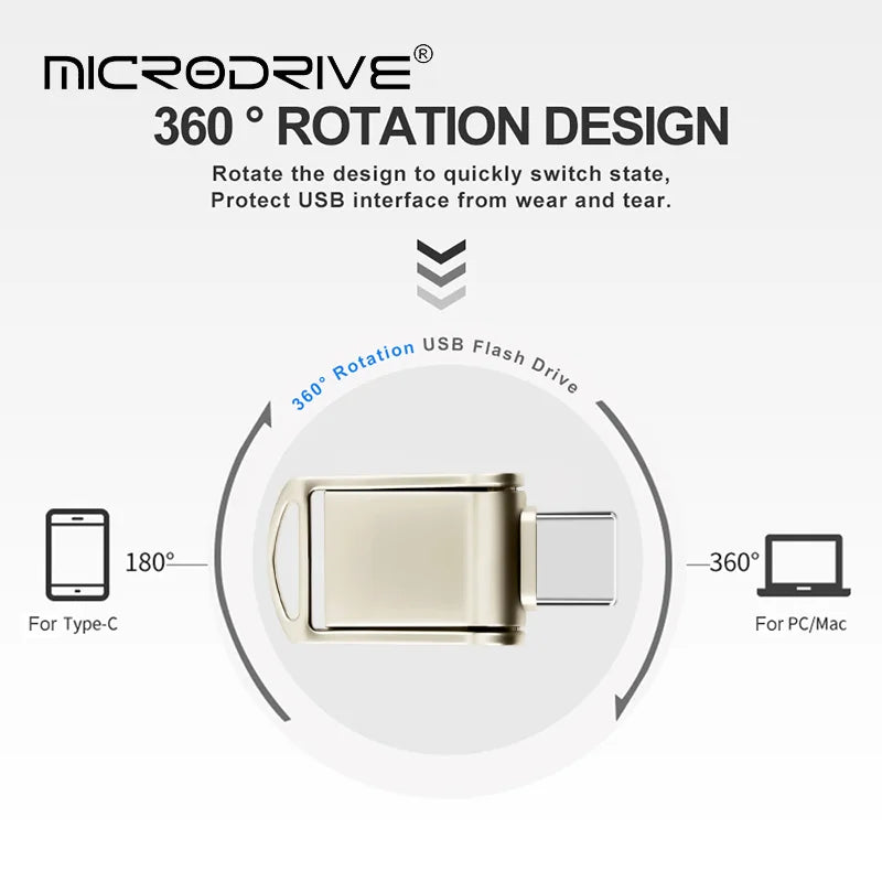 Mini Flash Drive USB 3.0 Fast Type C Pen Drive Memory Stick High Speed Data 32GB 64GB 128GB For Computers Phone PC Fast U Disk