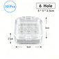 Dental Veneer Membrane Box with Film Transparent Denture Storage Box with 6/16 Hole for Small Crown Dentistry Materials Tools