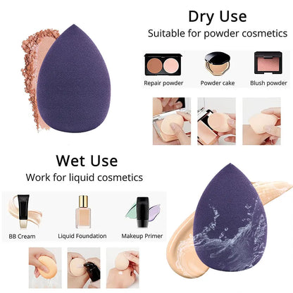 4/8pcs Makeup Sponge Blender Beauty Egg Cosmetic Puff Soft Foundation Sponges Powder Puff Women Make Up Accessories Beauty Tools