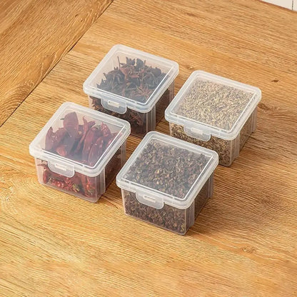 1Pcs Refrigerator Food Fresh Kitchen Storage Boxs Good Sealing Transparent Spice Container Case Visible Home Dry Fruit Jar
