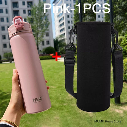 TYESO 600/750ML Stainless Steel Thermo Bottle Car Thermal Cup Sports Water Bottles Keep Cold and Hot Vacuum Flasks Insulated Cup