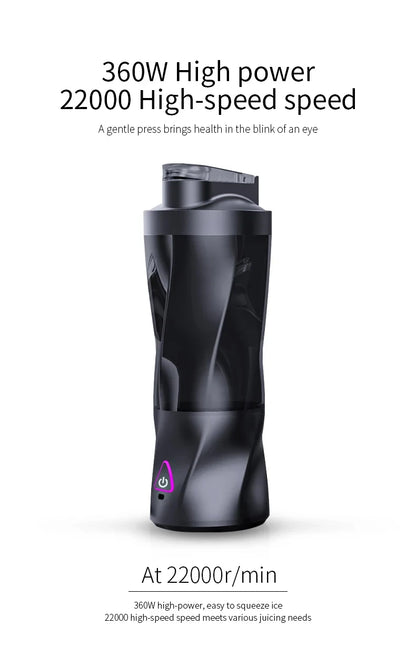 Electric Portable Juicer Fresh Fruit Mixer 700ML Multifunctional USB Rechargeable Shakes Smoothie Blender Outdoor Mixing Cup