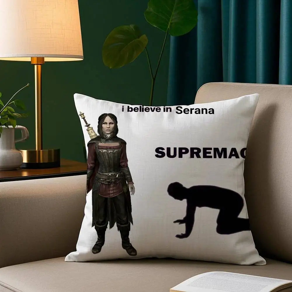 Hey You Youre Finally Awake Skyrim Meme Pillow Case Cozy Plush Pillow Cover Double Side Printed – Home Gift for Bedroom Decor