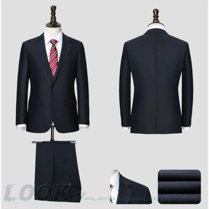 Men's Premium Suit -Business Suit, Professional Formal Wear, Ideal for Work and Weddings,50% Wool,Customizable Fit with 20 Sizes