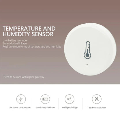 Tuya Zigbee Temperature and Humidity Sensor App Remote Monitor Thermometer Hygrometer for Home/Plant Work with Alexa Google Home