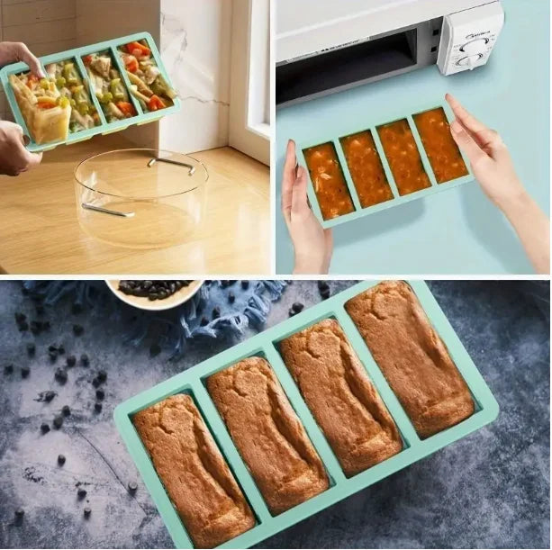 1PC Multi Colo  Silicone Freezer With Lid Easy Release Silicone Freezer Container For Freezing And Storing Soups  Broths Sauces