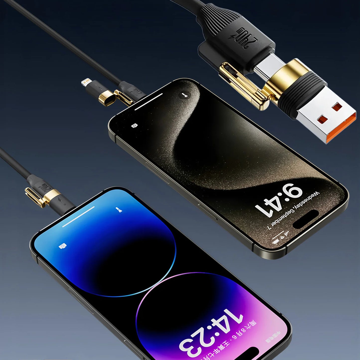 Kabel do szybkiego ładowania i transmisji danych 4 w 1 USB-C do USB-C ze stopu cynku do iPhone 15 14 13 Samsung Huawei Xiaomi
