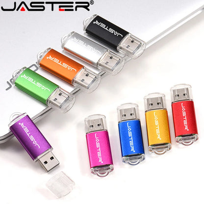 JASTER Nowy pendrive USB 2.0 64GB z brelokiem 32GB 16GB 8GB 4GB pamięć flash 9 kolorów Kreatywny dysk U do laptopa