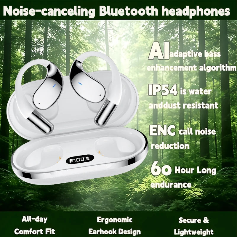 2026AI Smart Translation Headphones Sports Bluetooth Wireless Earbuds - Real-Time 144-Language Translator with Free Lifetime App