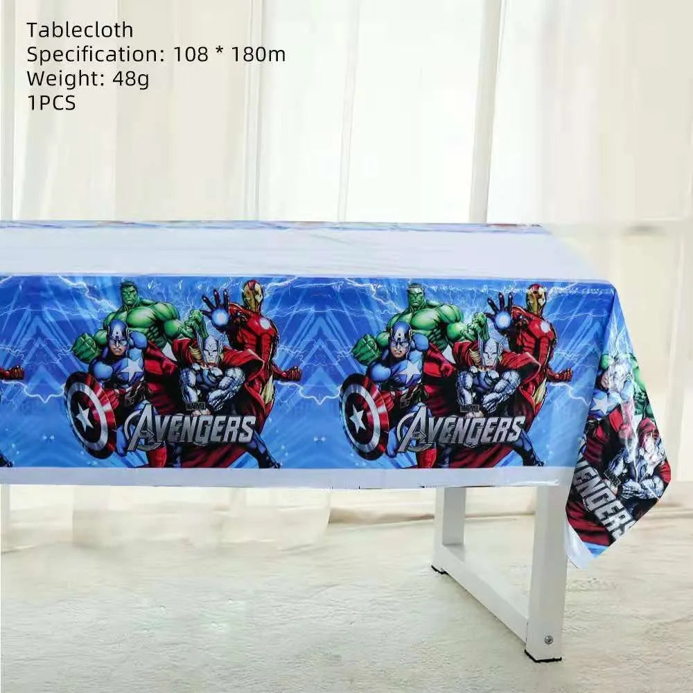 The Avengers Theme Birthday Party Supplies Tablecloths Tableware Sets Plates Cups Napkins Avengers Gifts Party Favors Balloons
