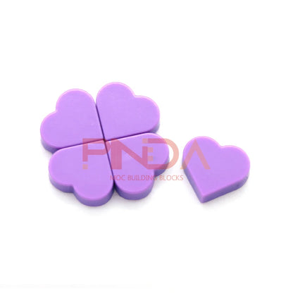 100pcs MOC 39739 Tile Round 1x1 Heart Building Blocks Sets Love Peach Compatible with Educational Creative Kids Children Toys