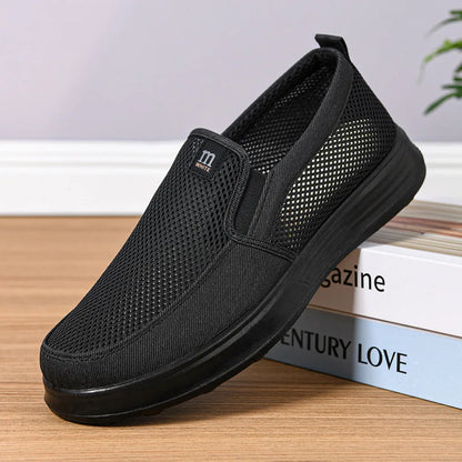 Summer Breathable Men's Mesh Shoes, One Foot Cloth Shoes, Anti Slip Soft Soled Casual Shoes