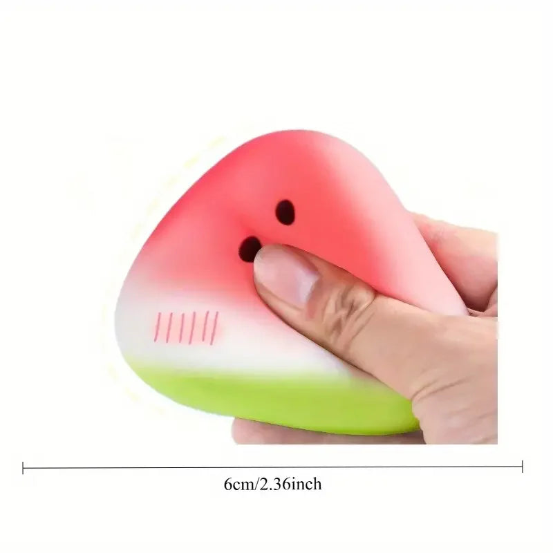 Cute Watermelon Squishy Fidget Toy Slow Rebound Decompression Toy Anti-Stress Slow Rising Fruit Soft Stress Relief Squeeze Toy