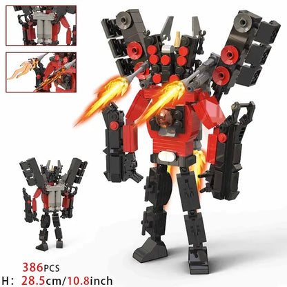 Moc Skibidi Toilet Figures Model Blocks Titan Cameraman Speakerman Construction Toys Party Halloween Decoration Boys Gifts