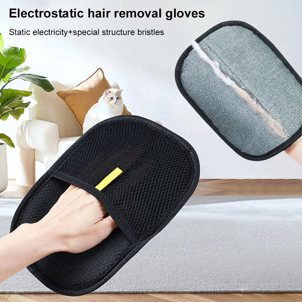 Rękawice do pielęgnacji sierści Pet Grooming Gloves Szczotka do usuwania sierści Rękawice do usuwania sierści zwierząt domowych dla psów kotów królików z długimi/krótkimi/kręconymi włosami