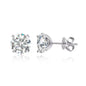 Smyoue Kolczyki Sztyfty Moissanite 0.2-3CT w Kolorze Różowego Złota dla Kobiet Lśniące Klasyczne Ślubne Kolczyki z Laboratorium Diamentowym Czyste Srebro 925