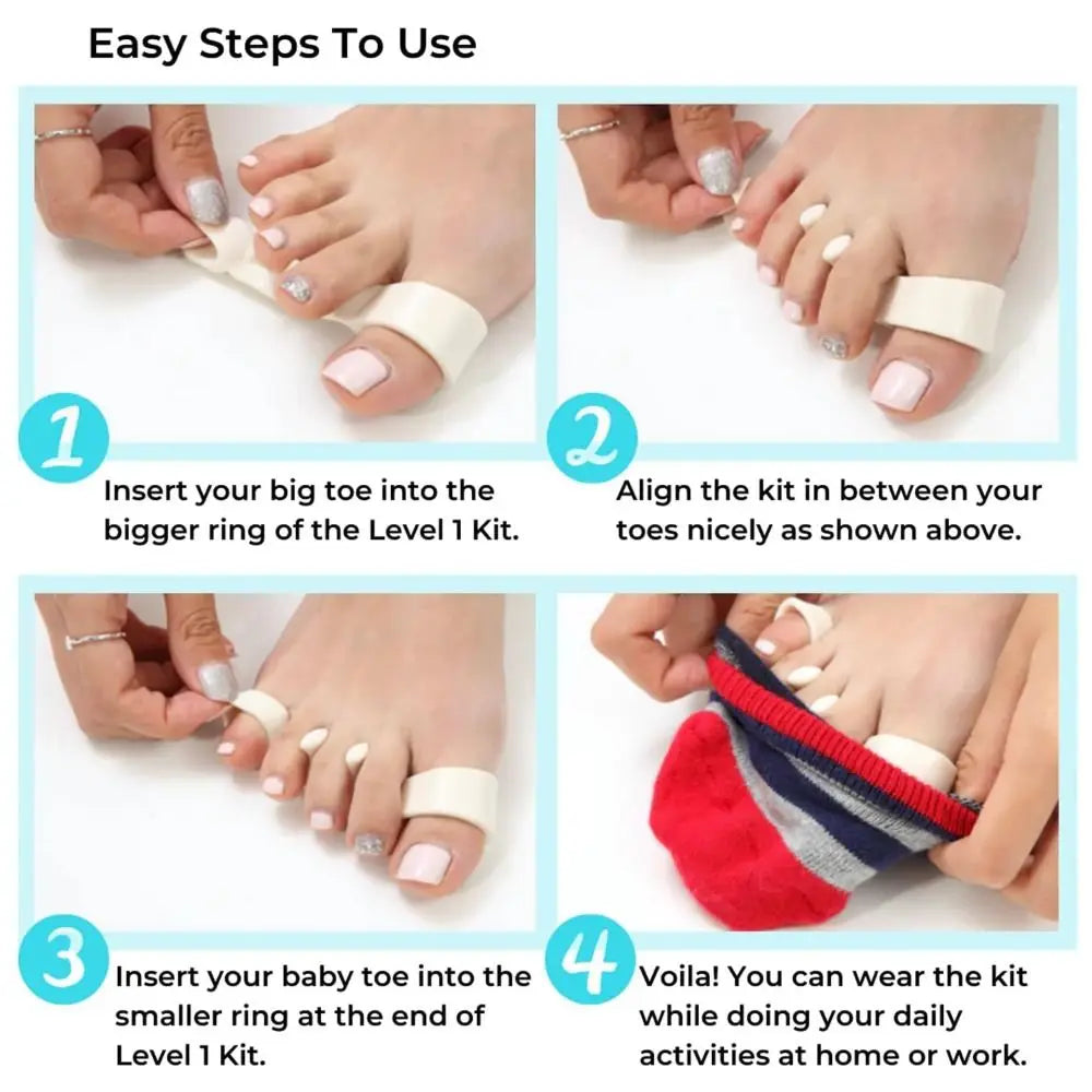 Toe Correctors and Toe Separators Bodyfeet Aligners Kit Silicone Invisible Posture Care Silicone Toe Spacers